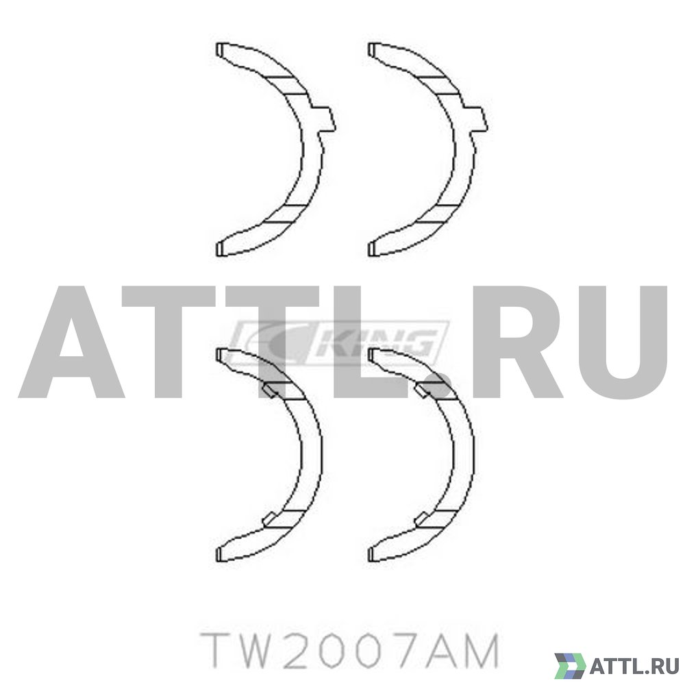 KING TW2007AM Полукольца коленвала упорные STD