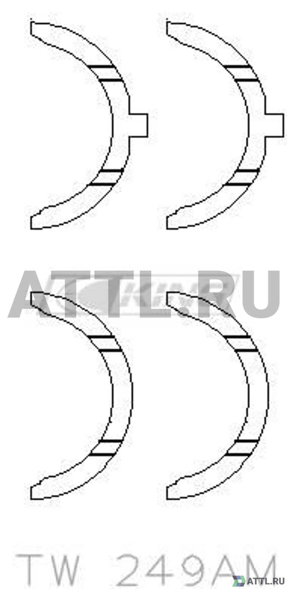 KING TW249AM Полукольца коленвала упорные STD
