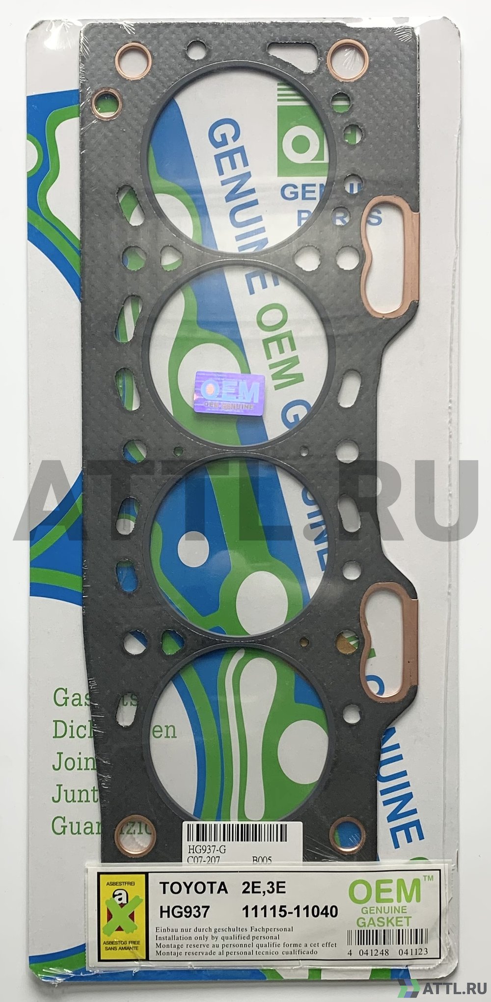 OEM GENUINE GASKET 11115-11040 G Прокладка ГБЦ (HG937-G)