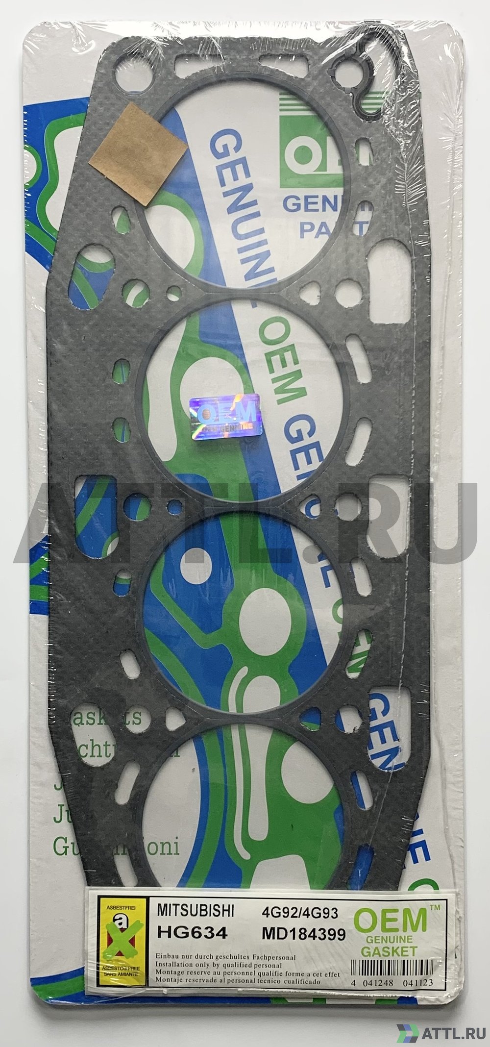 OEM GENUINE GASKET MD184399 G Прокладка ГБЦ (HG634-G)