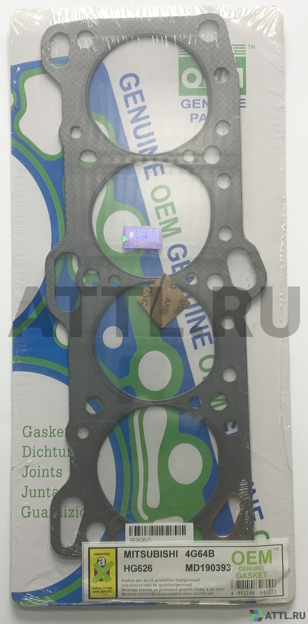 OEM GENUINE GASKET MD190393 G Прокладка ГБЦ (HG626-G)