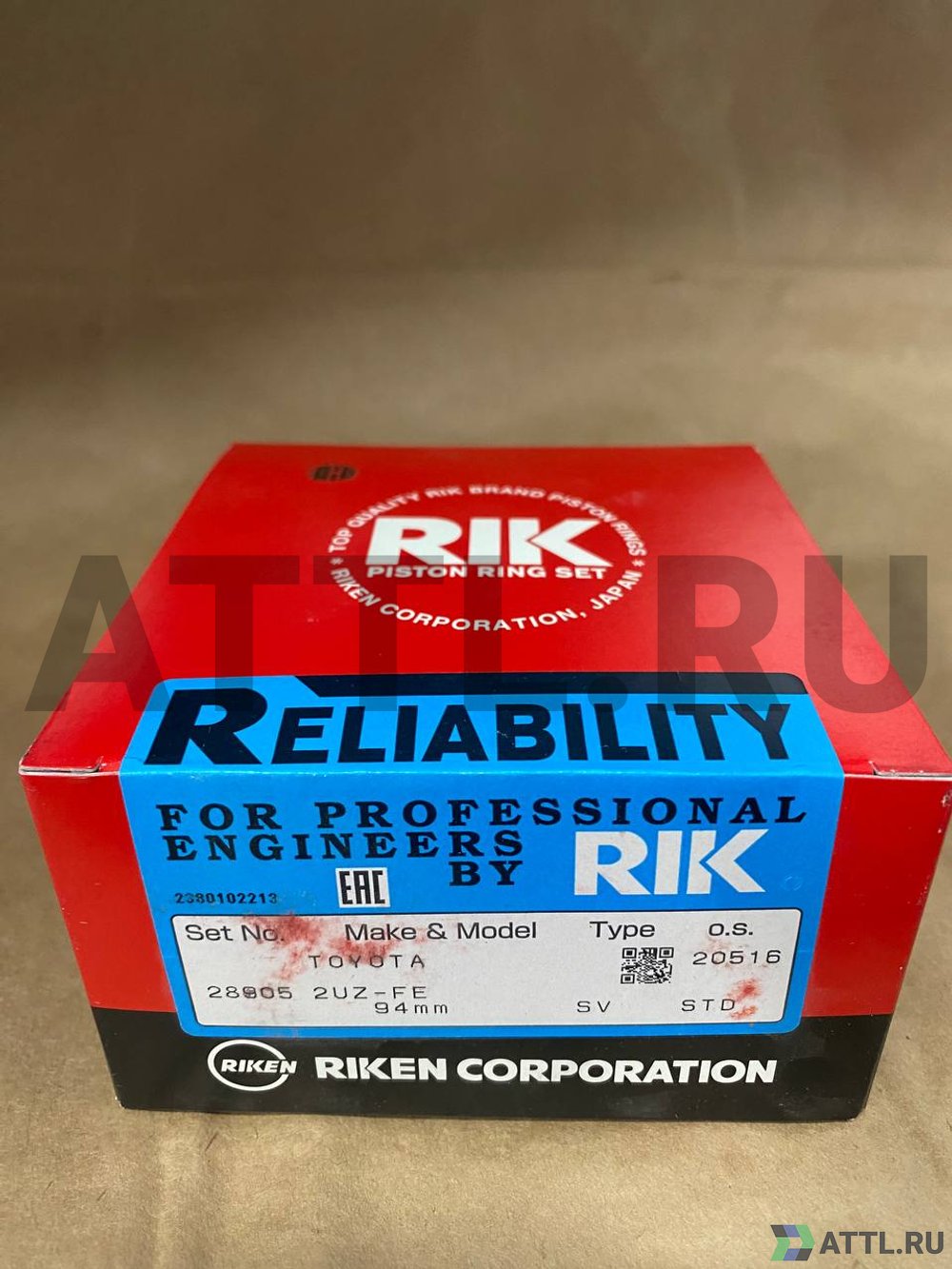 RIK 28905 STD Поршневые кольца 2UZ-FE