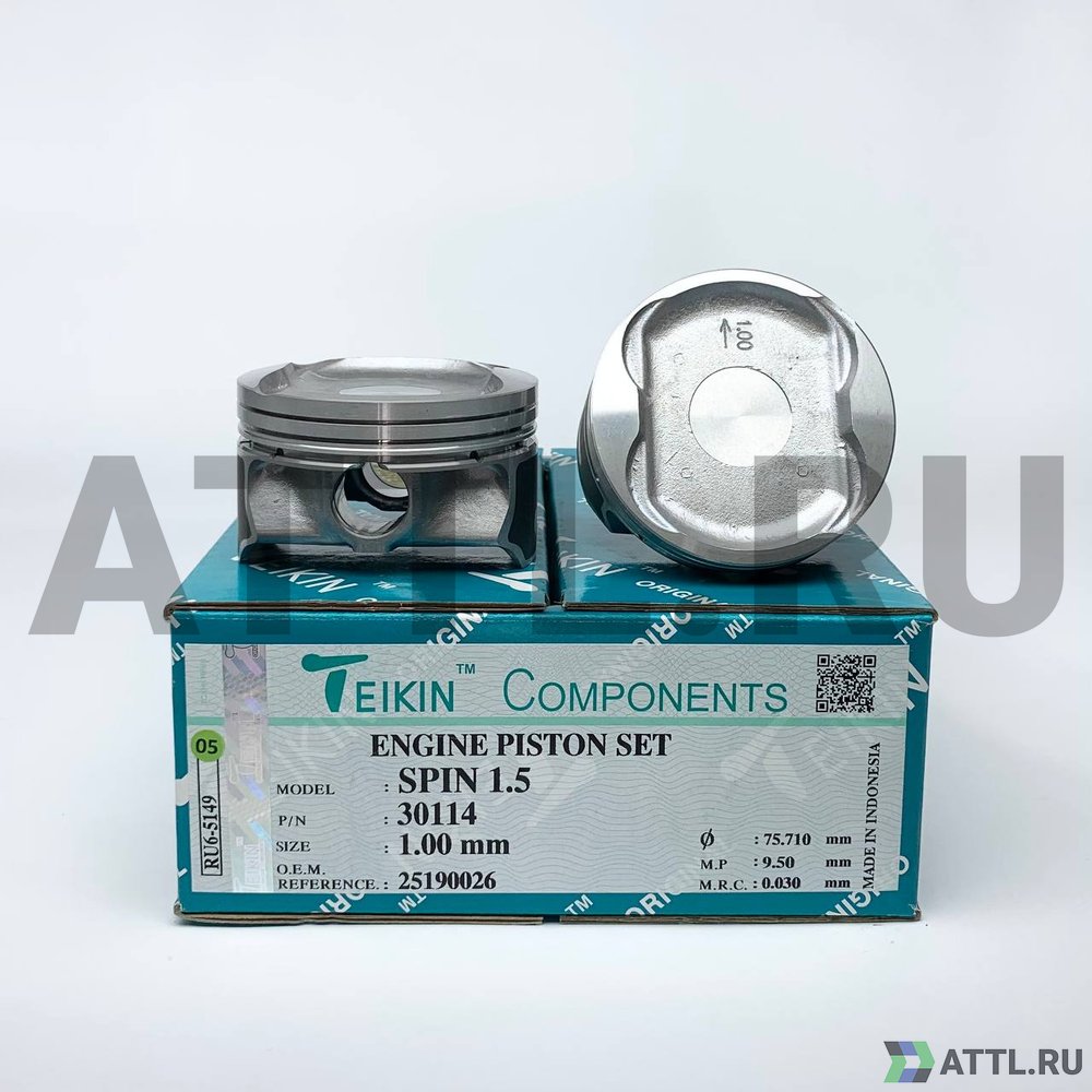 TEIKIN 30114 100 Комплект поршней B15D2 1.5L d74,71+1.00 1-1,2-2
