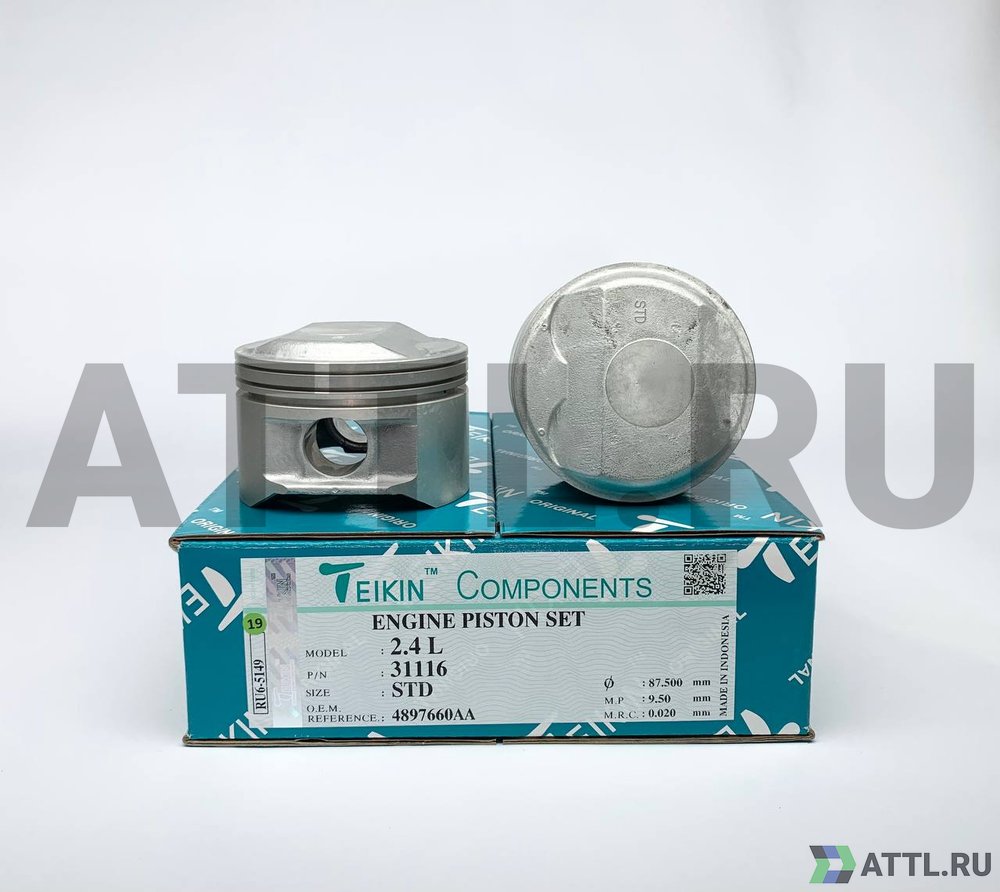 TEIKIN 31116 STD Комплект поршней 2.4L EDZ d87,5 STD 1,2-1,5-3