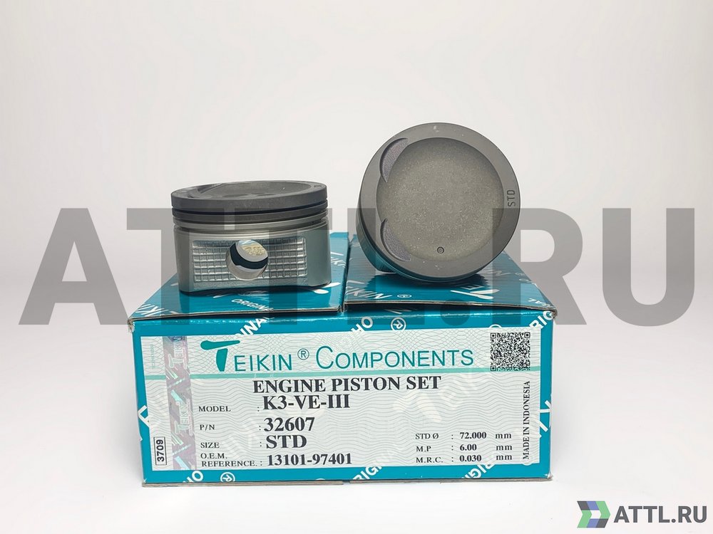 TEIKIN 32607 std Комплект поршней K3-VE-III d72 STD 1,2-1,2-2