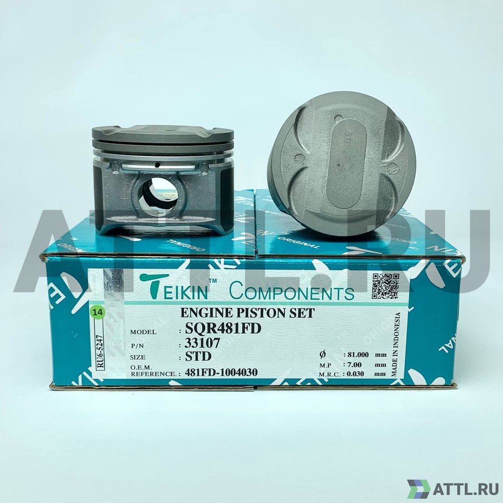 TEIKIN 33107 std Комплект поршней SQR481-FC d81 STD 1,2-1,5-2,5