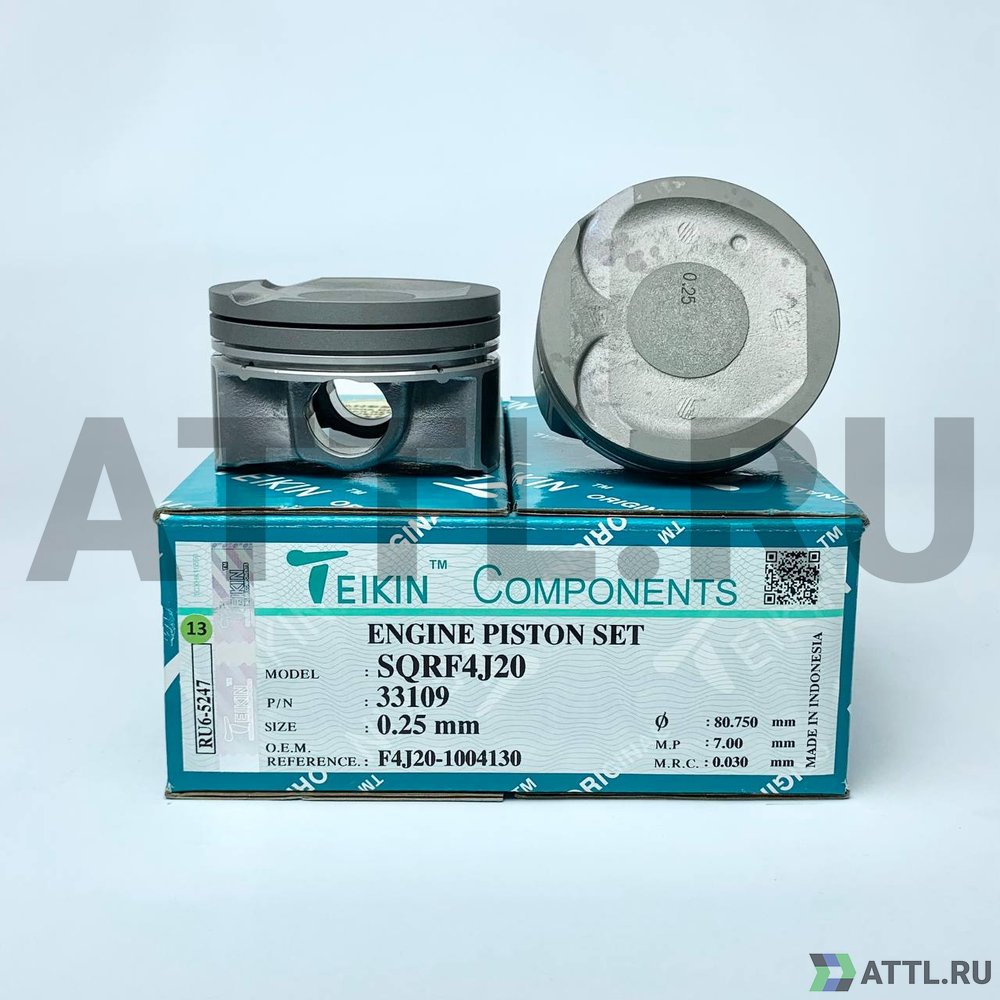 TEIKIN 33109 025 Комплект поршней SQRF4J20 d80,5+0.25 1,2-1,2-2