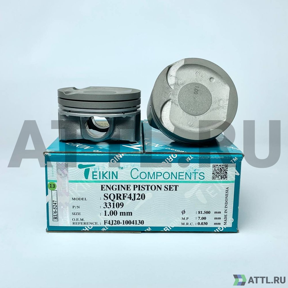 TEIKIN 33109 100 Комплект поршней SQRF4J20 d80,5+1.00 1,2-1,2-2