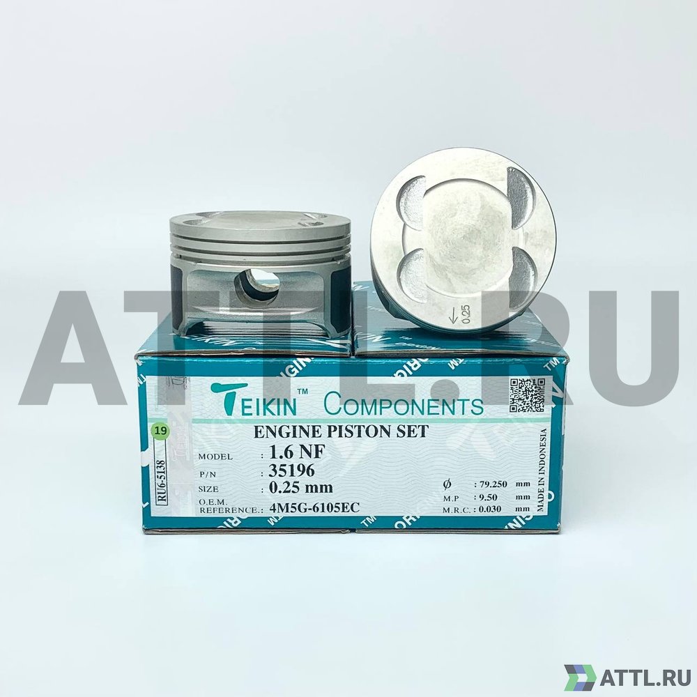 TEIKIN 35196 025 Комплект поршней 1.6 FORD d79+0.25 1,2-1,5-2