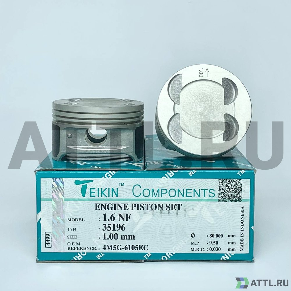 TEIKIN 35196 100 Комплект поршней 1.6 FORD d79+1.00 1,2-1,5-2