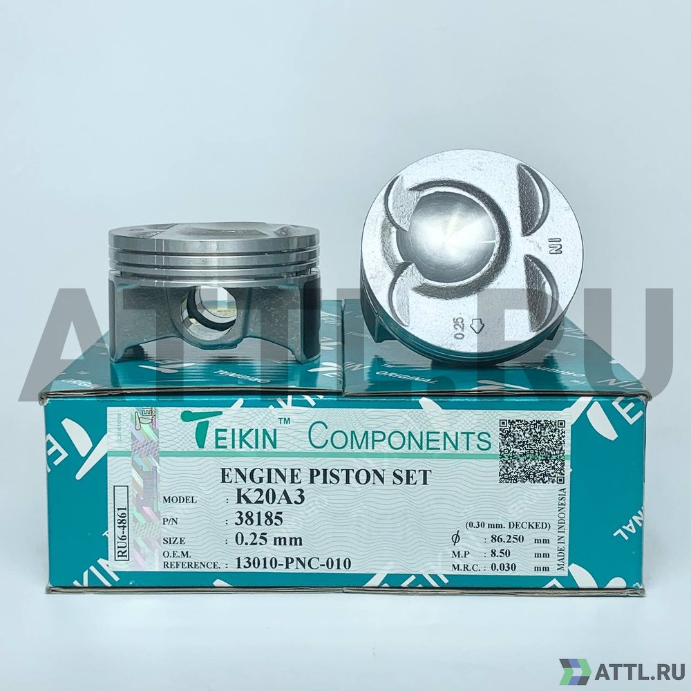 TEIKIN 38185 025 Комплект поршней K20A3 d86+0.25 1,2-1,2-2