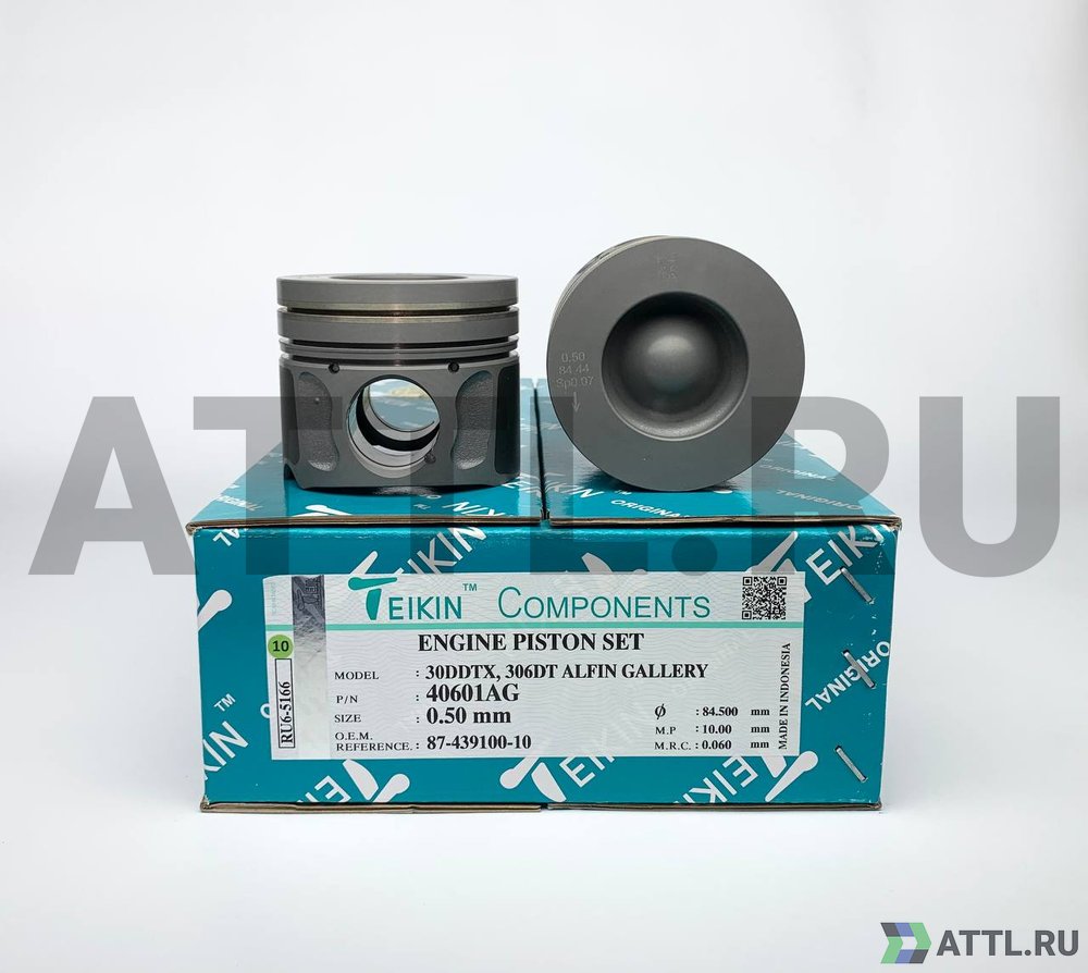TEIKIN 40601AG 050 Комплект поршней 30DDTX усиленный+охлаждение d84+0.50 1,75-1,75-2