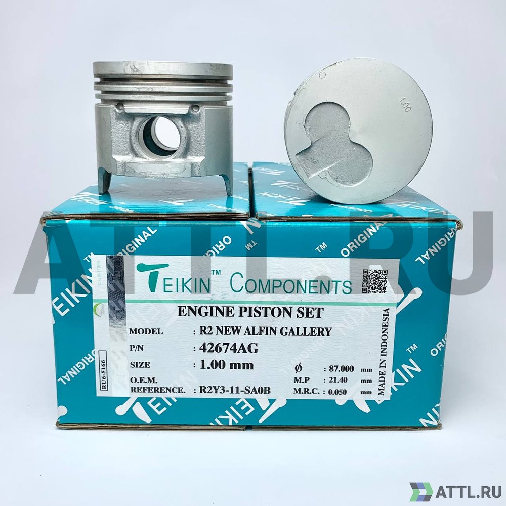 TEIKIN 42674AG 100 Комплект поршней R2 NEW усиленный+охлаждение d86+1.00 2-2-3