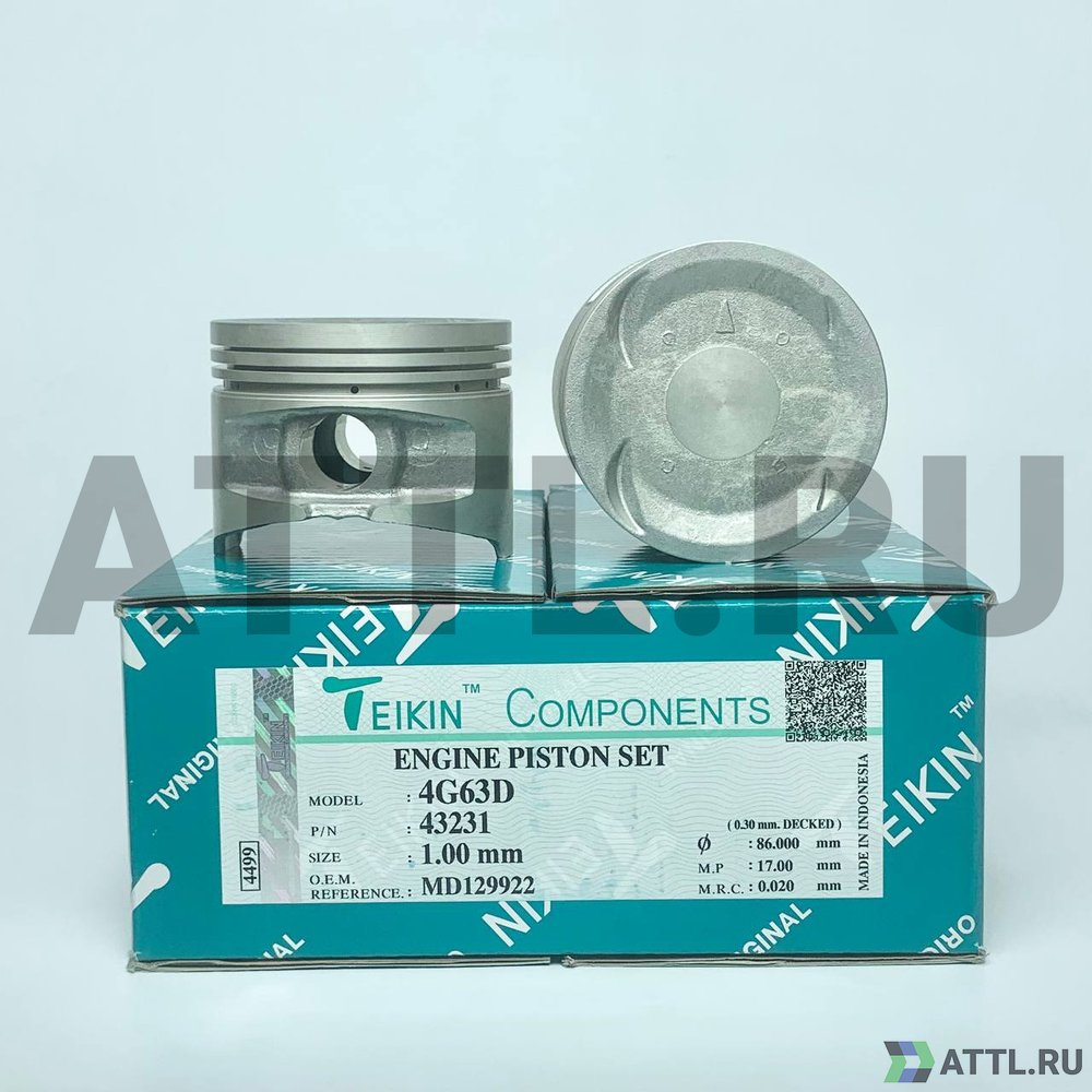 TEIKIN 43231 100 Комплект поршней 4G63D d85+1.00 1,2-1,5-3