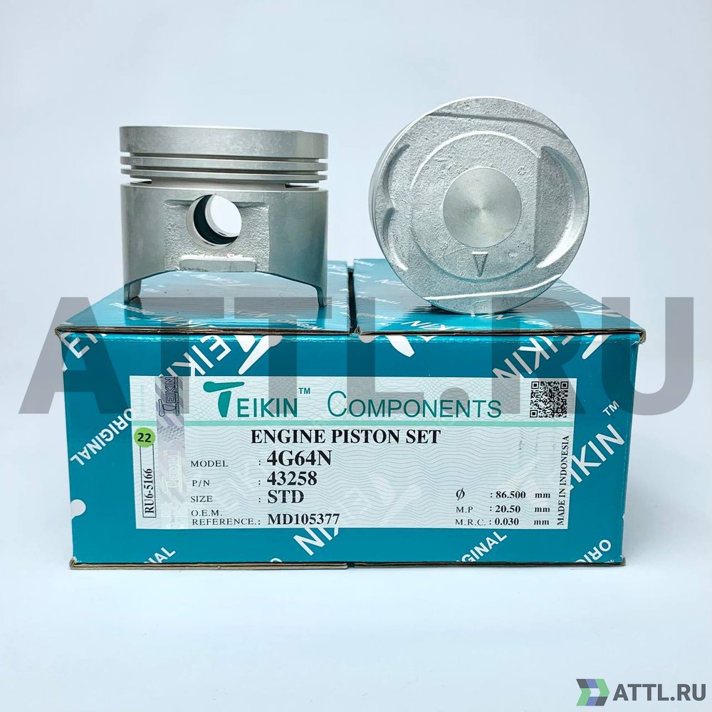TEIKIN 43258 std Комплект поршней 4G64N d86,5 STD 1,5-1,5-4