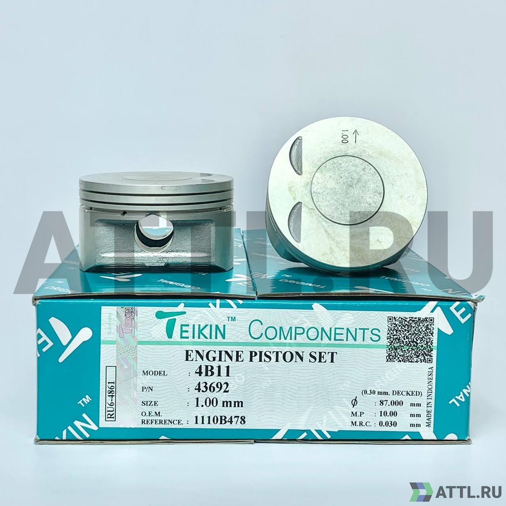 TEIKIN 43692 100 Комплект поршней 4B11 d86+1.00 1,2-1,2-2