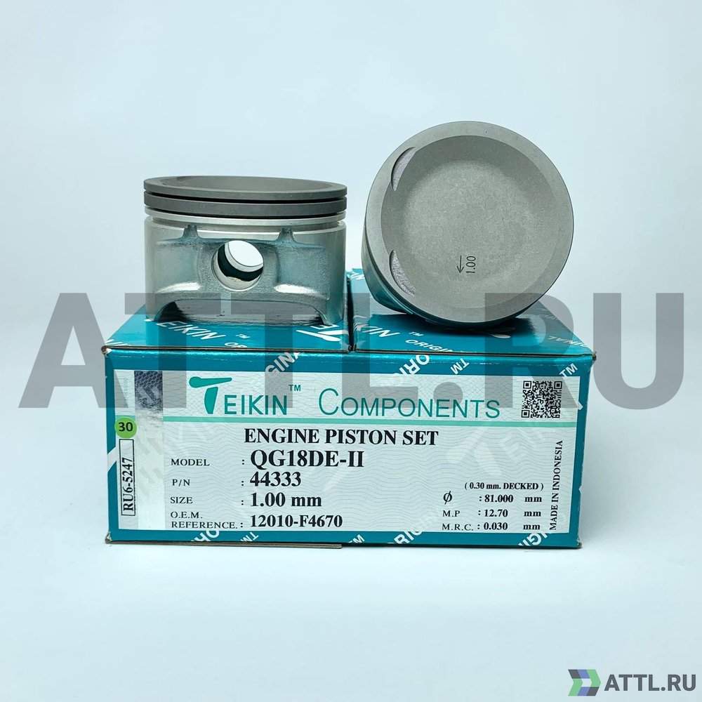 TEIKIN 44333 100 Комплект поршней QG18DE-II d80+1.00 1,2-1,2-2,5