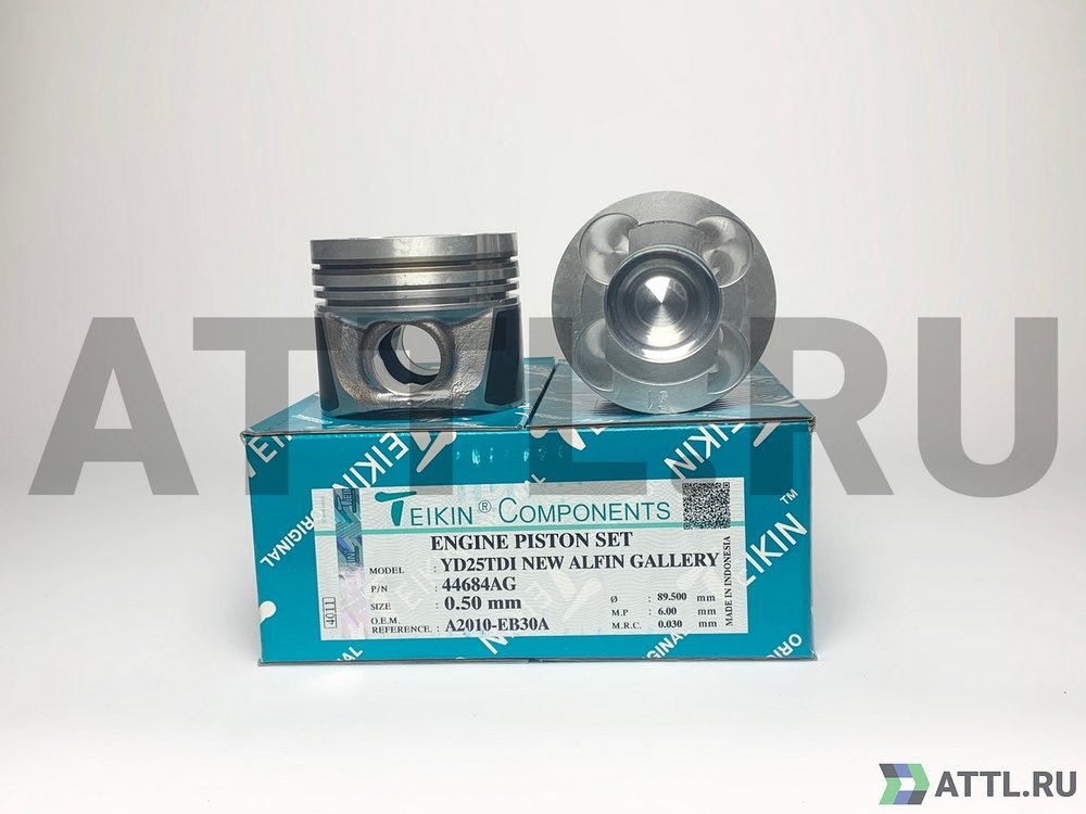 TEIKIN 44684AG 050 Комплект поршней YD25TDI усиленный+охлаждение d89+0.50 2HK-2-3
