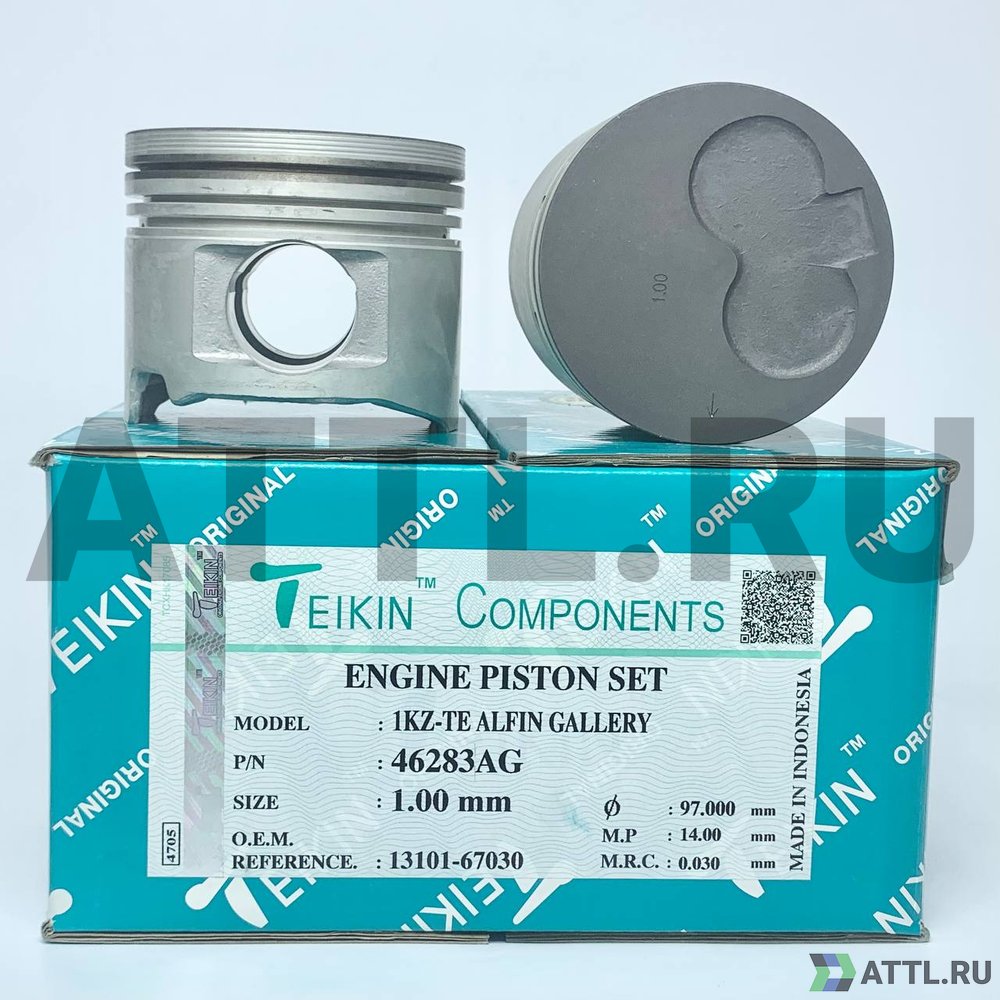 TEIKIN 46283AG 100 Комплект поршней 1KZ-TE, 1KZ усиленный+охлаждение d96+1.00 2HK-2-3