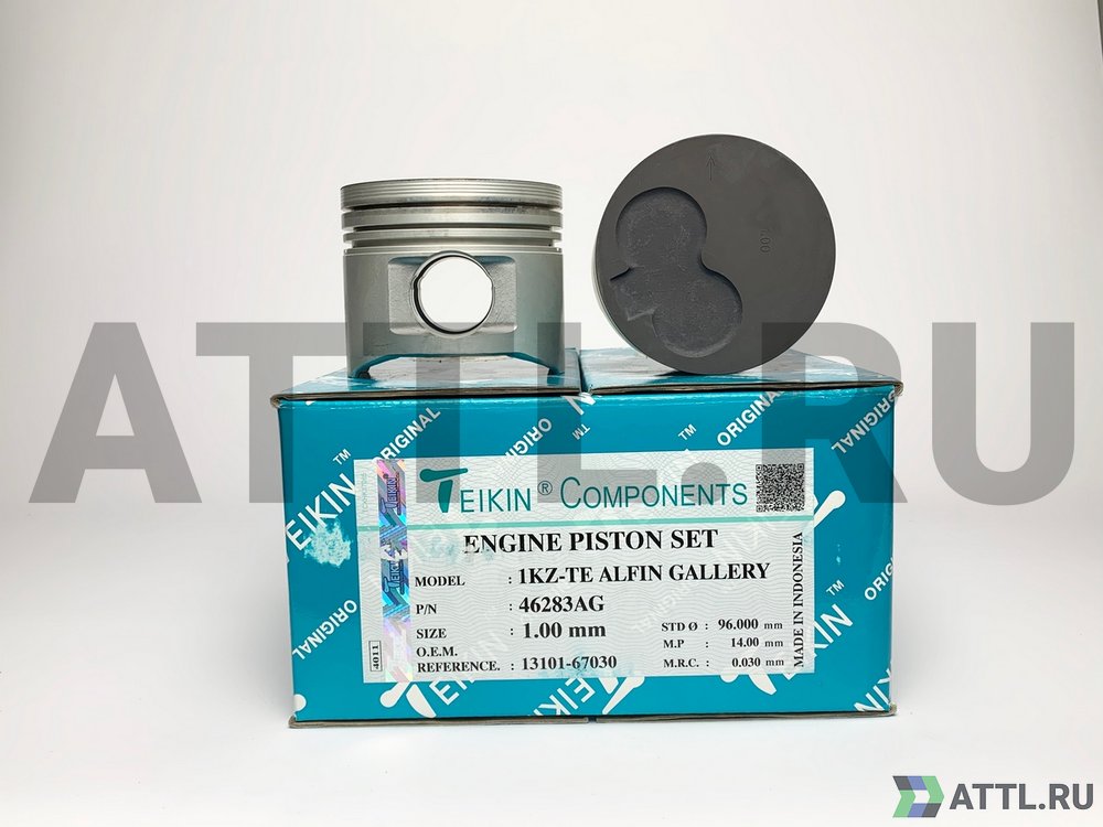 TEIKIN 46283AG std Комплект поршней 1KZ-TE, 1KZ усиленный+охлаждение d96 STD 2HK-2-3