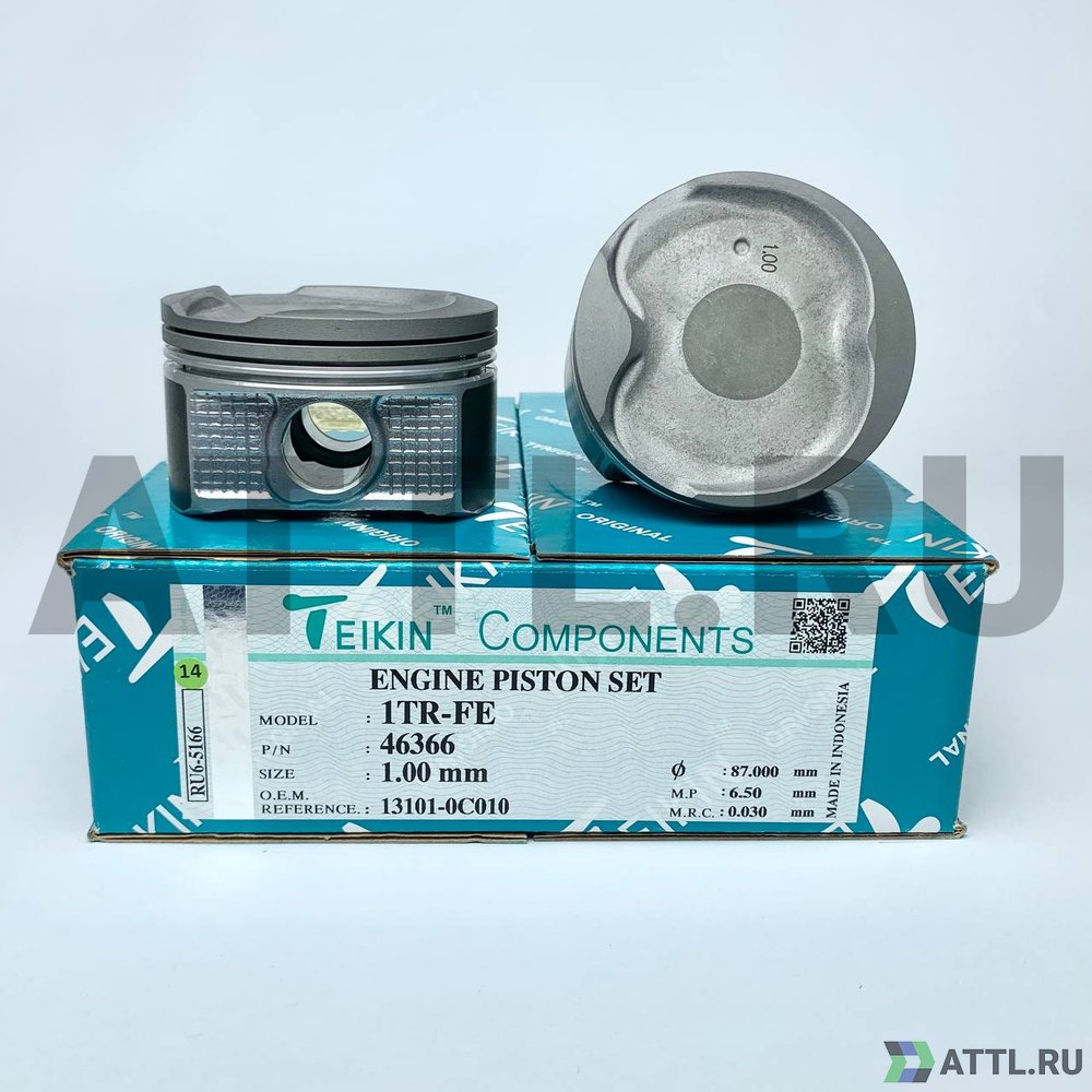 TEIKIN 46366 100 Комплект поршней 1TR-FE d86+1.00 1,2-1,2-2