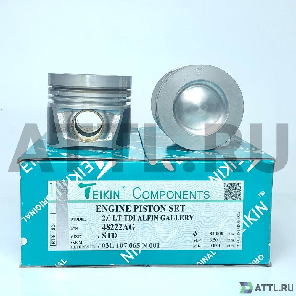 TEIKIN 48222AG std Комплект поршней 2.0LT TDI усиленный+охлаждение d81 STD 1,75-2-3