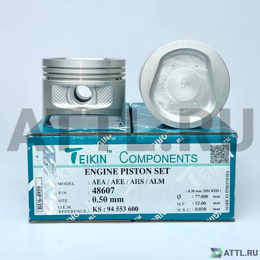 TEIKIN 48607 050 Комплект поршней AEA,AEE,AHS,ALM d76,5+0.50 1,2-1,5-2,5