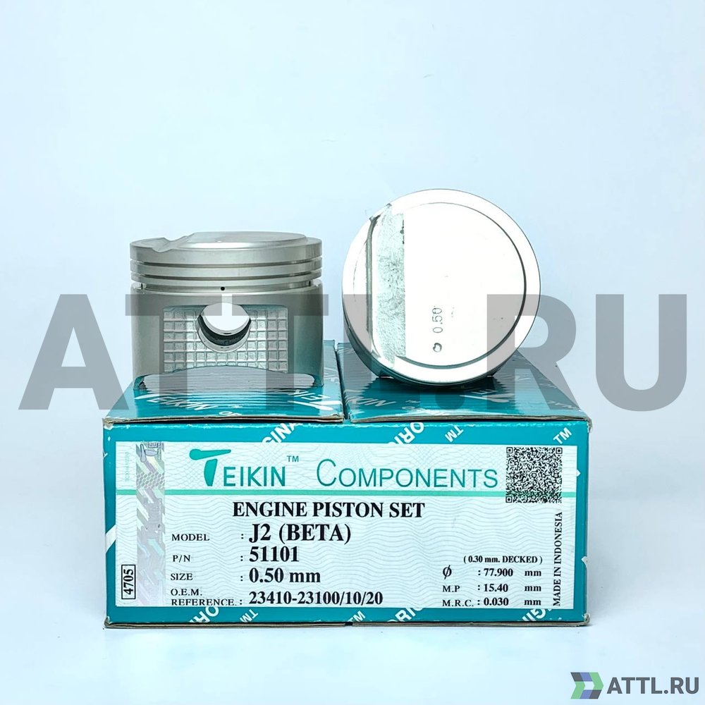 TEIKIN 51101 050 Комплект поршней J2 d77,4+0.50 1,2-1,2-2,5