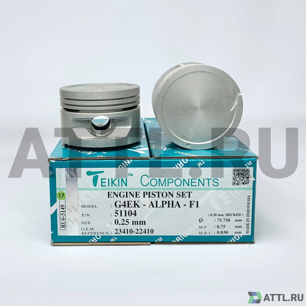 TEIKIN 51104 025 Комплект поршней G4EK d75,5+0.25 1,5-1,5-3