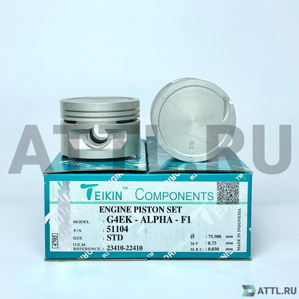 TEIKIN 51104 std Комплект поршней G4EK d75,5 STD 1,5-1,5-3