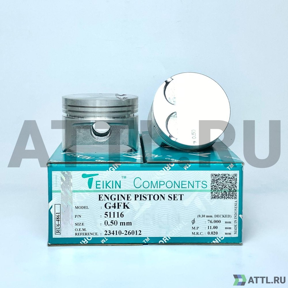 TEIKIN 51116 050 Комплект поршней G4FK d75,5+0.50 1,2-1,5-3