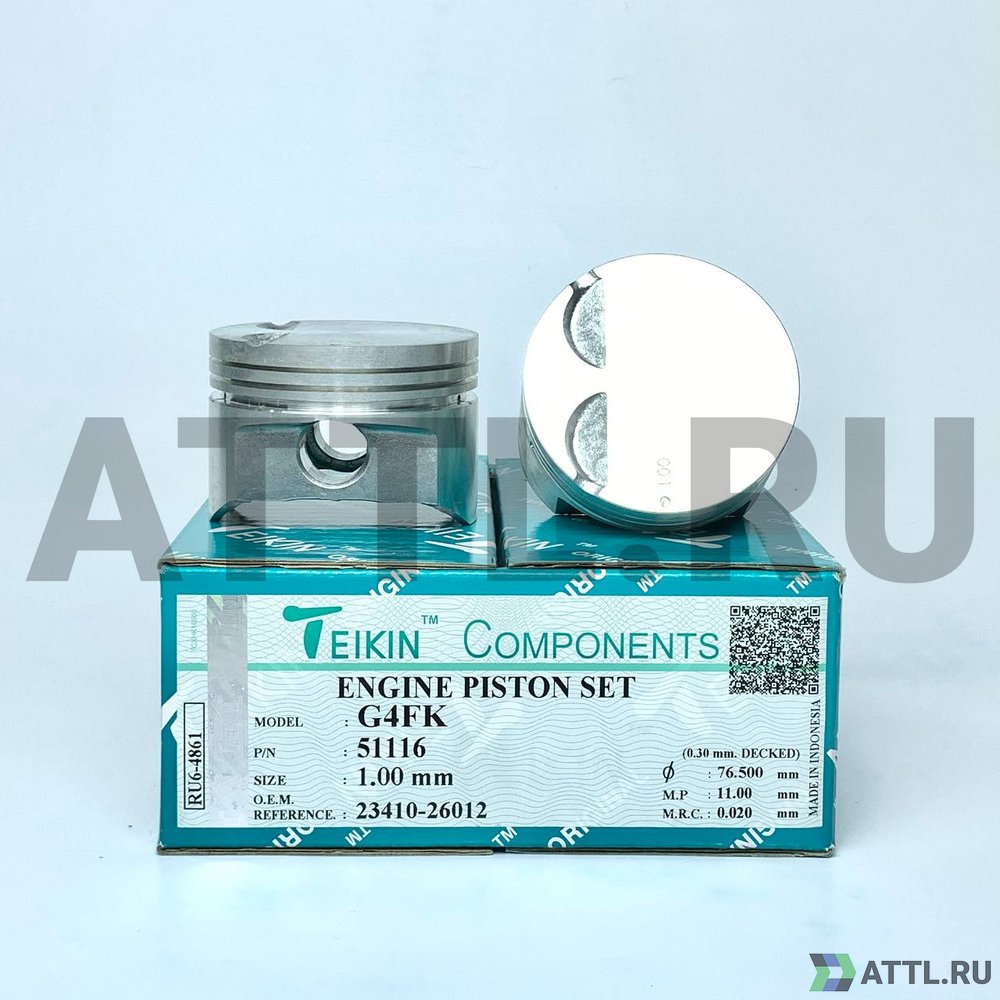 TEIKIN 51116 100 Комплект поршней G4FK d75,5+1.00 1,2-1,5-3