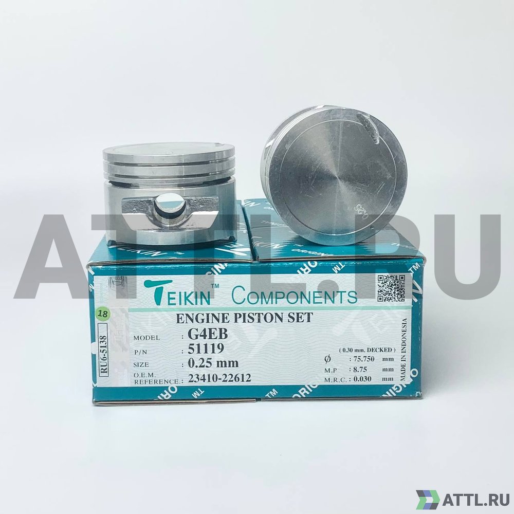 TEIKIN 51119 025 Комплект поршней G4EB d75,5+0.25 1,5-1,5-3