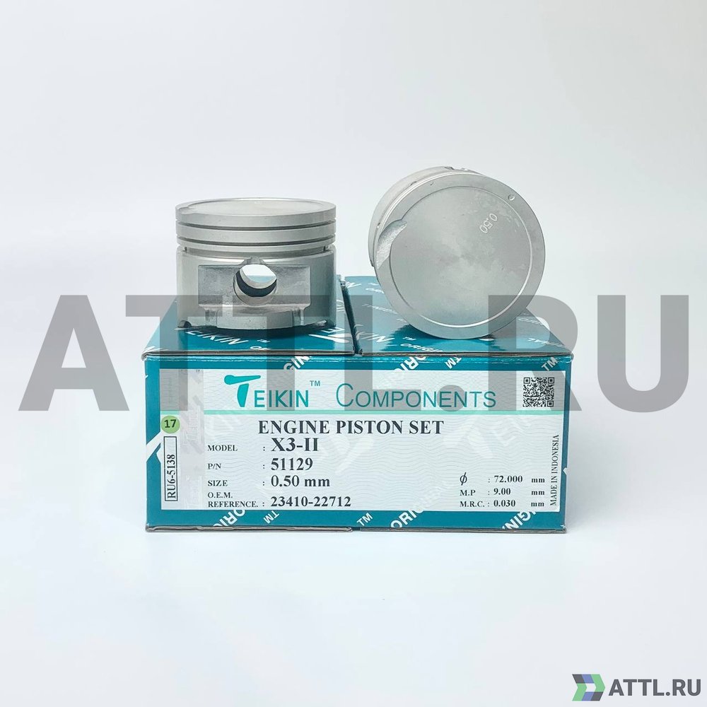 TEIKIN 51129 050 Комплект поршней G4EA/X3-II d71,5+0.50 1,5-1,5-3