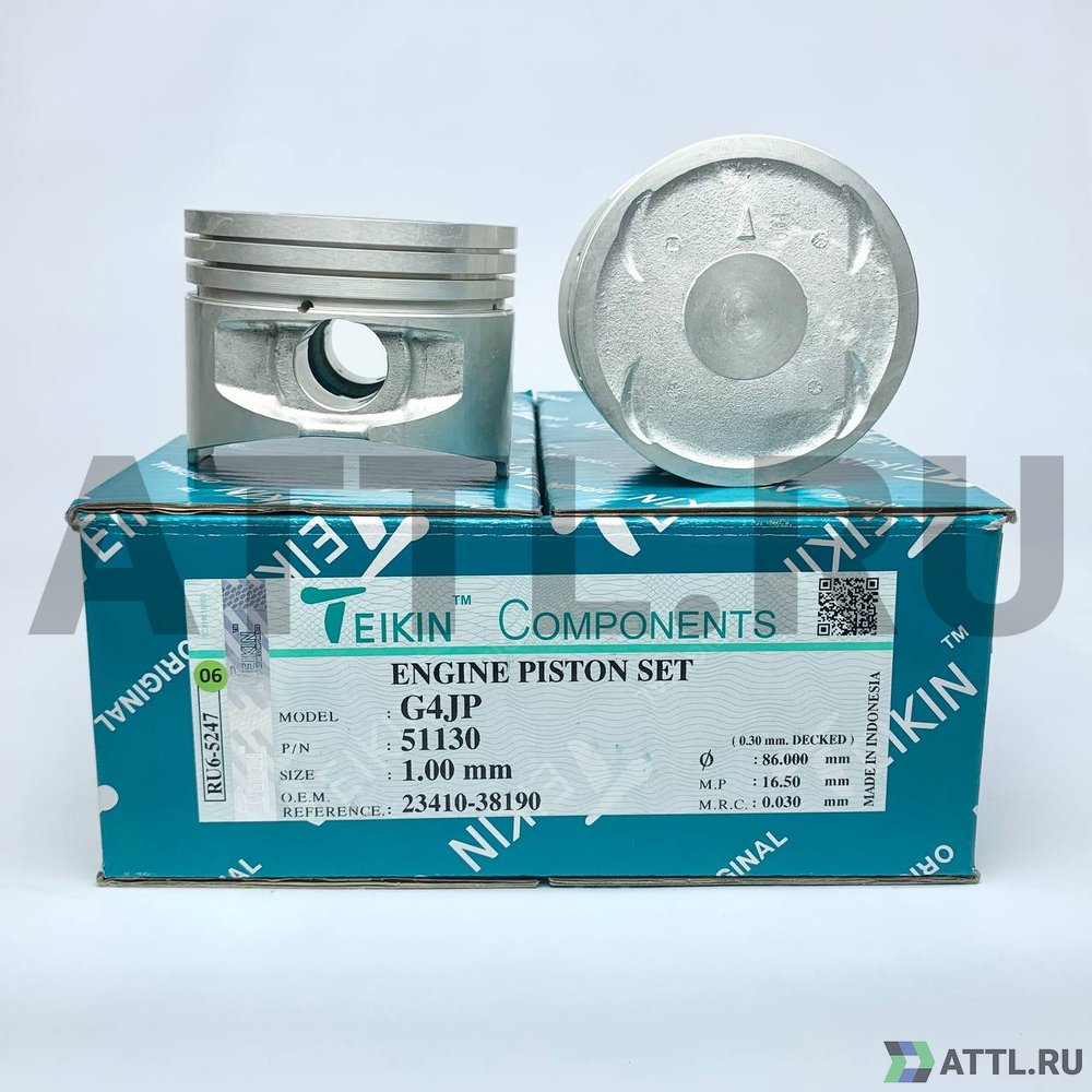 TEIKIN 51130 100 Комплект поршней G4JP d85+1.00 1,2-1,5-2,8