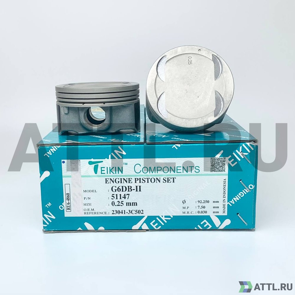 TEIKIN 51147 025 Комплект поршней G6DB-II d92+0.25 1,2-1,2-2