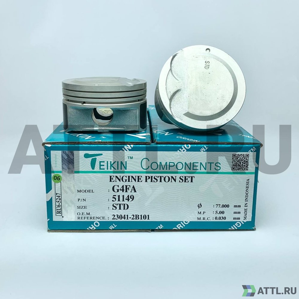 TEIKIN 51149 std Комплект поршней G4FA d77 STD 1,2-1,2-2