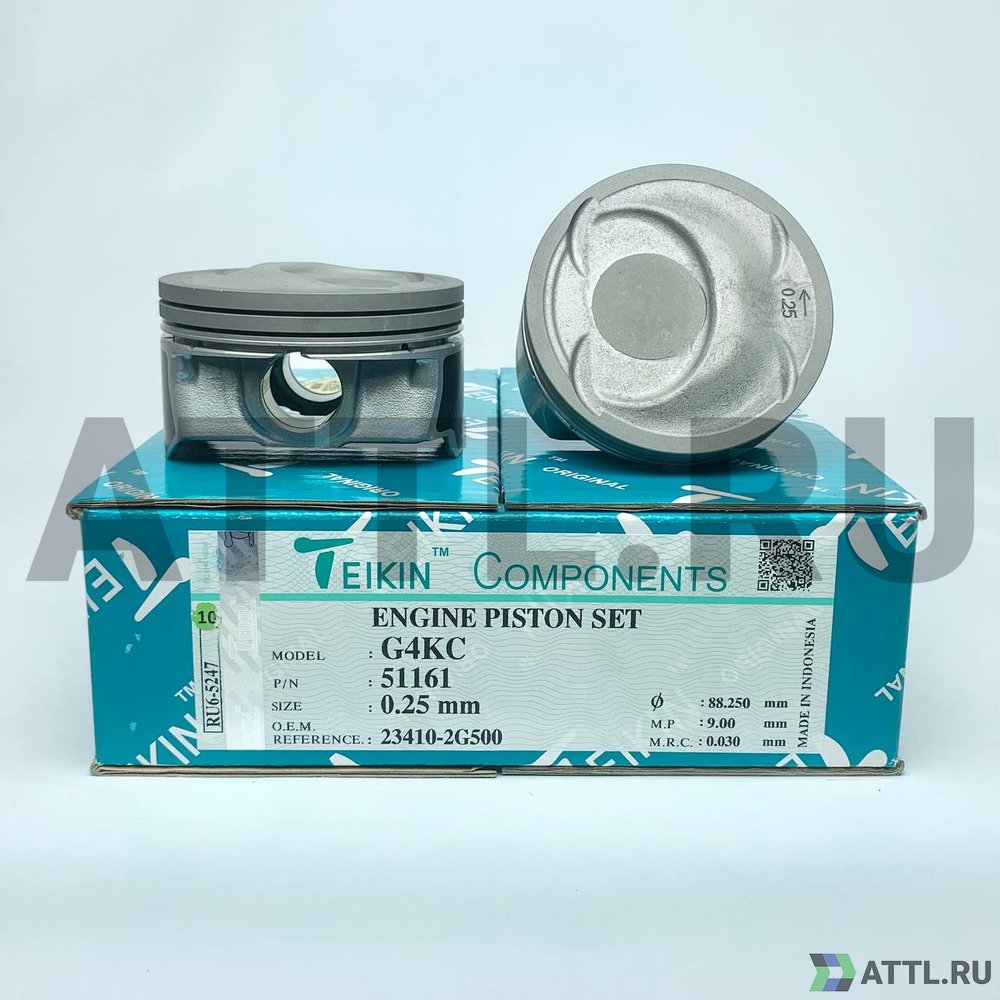 TEIKIN 51161 025 Комплект поршней G4KC 2.4 d88+0.25 1,2-1,2-2