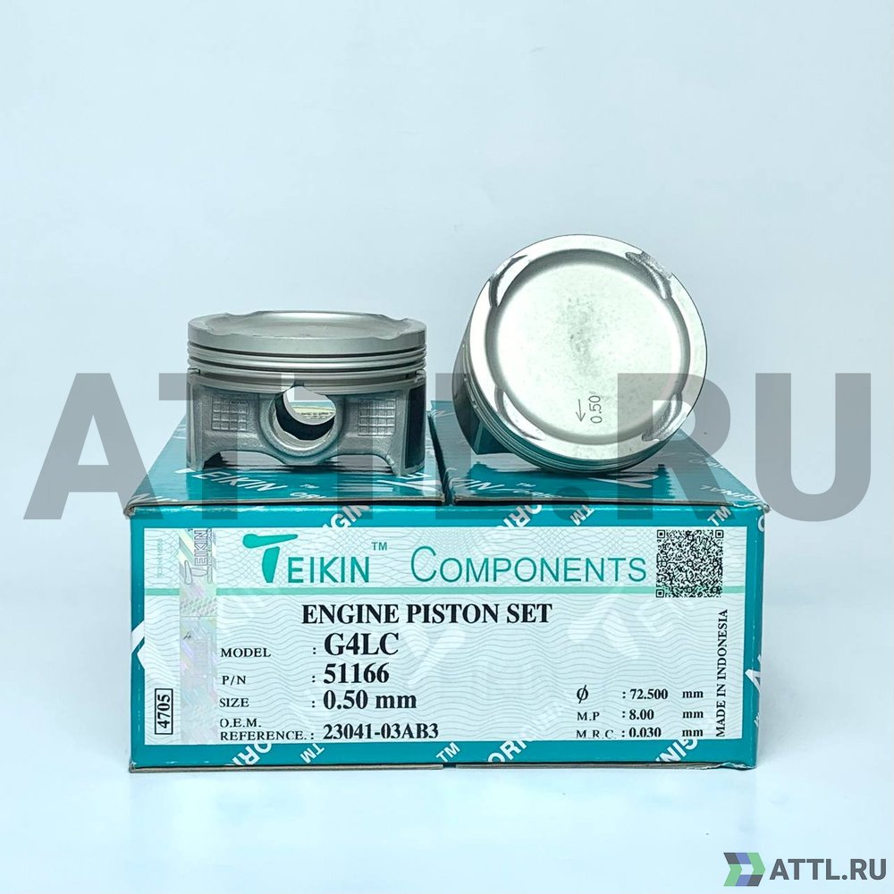 TEIKIN 51166 050 Комплект поршней G4LC d72+0.50 1-1,2-2