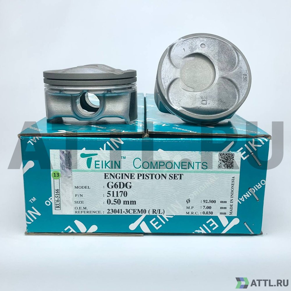 TEIKIN 51170 050 Комплект поршней G6DG d92+0.50 1,2-1,2-2