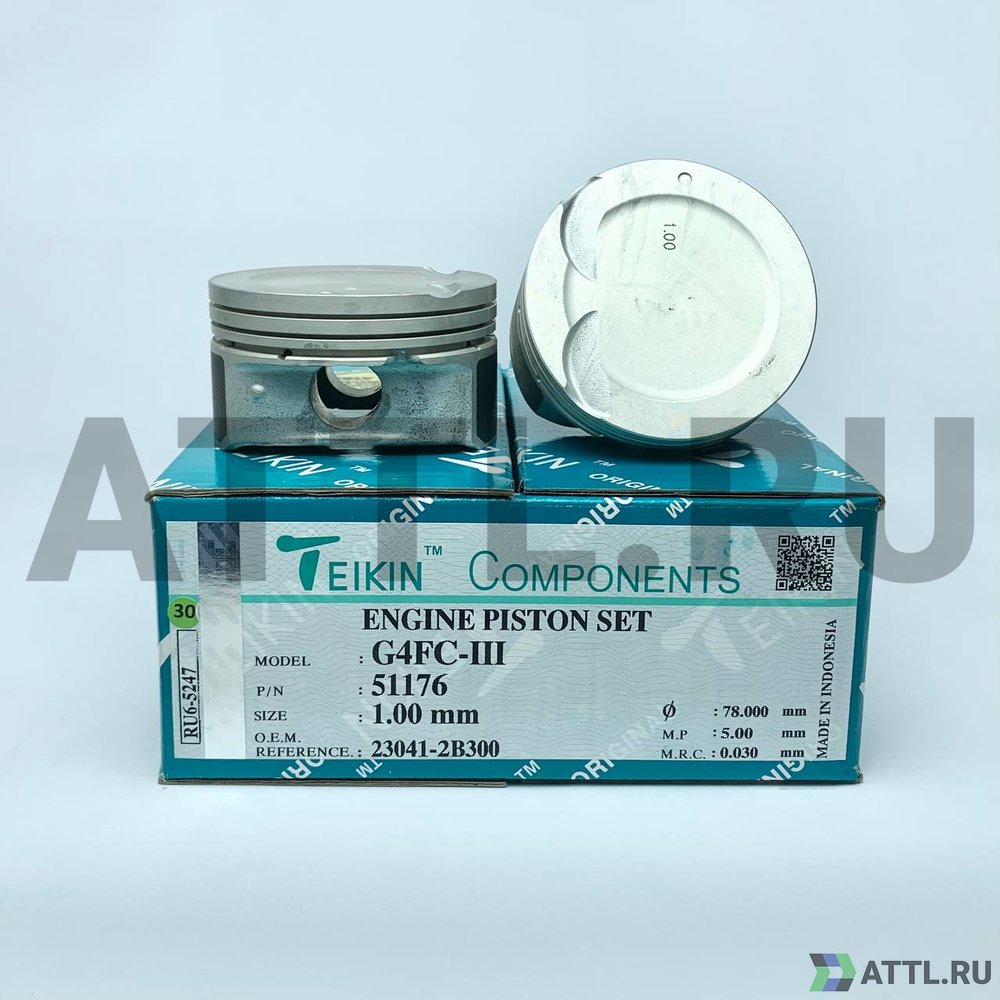 TEIKIN 51176 100 Комплект поршней G4FC-III d77+1.00 1,2-1,2-2