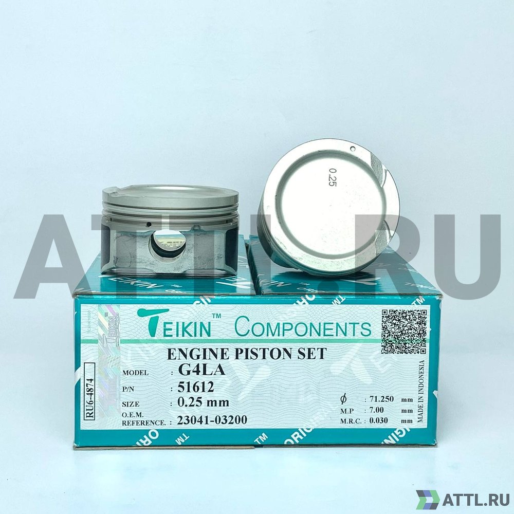 TEIKIN 51612 025 Комплект поршней G4LA d71+0.25 1-1,2-2