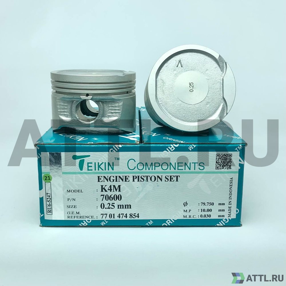 TEIKIN 70600 025 Комплект поршней K4M d79,5+0.25 1,5-1,5-2,5